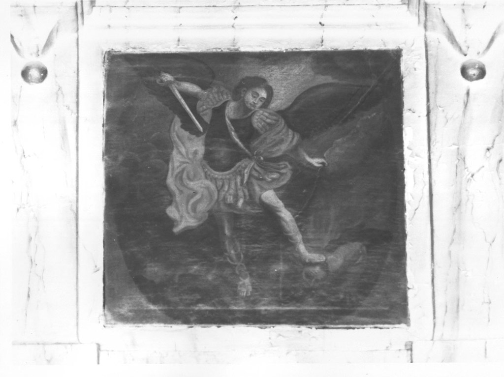 San Michele Arcangelo combatte Satana (dipinto) - ambito laziale (secc. XVII/ XVIII)