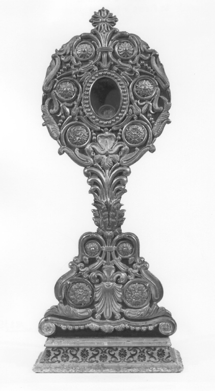 reliquiario - a ostensorio - ambito laziale (prima metà sec. XIX)