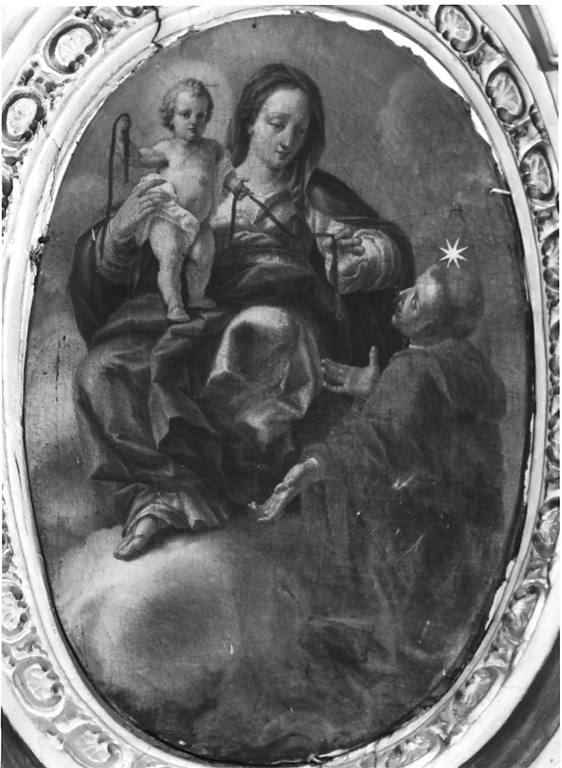 Madonna con Bambino e San Domenico di Guzman (dipinto) - ambito Italia centrale (sec. XVIII)