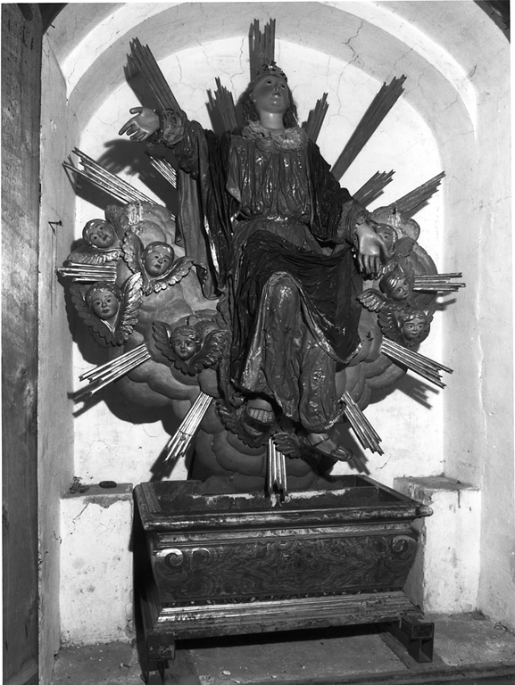 Madonna Assunta con angeli (macchina processionale) - ambito laziale (secc. XVIII/ XIX)