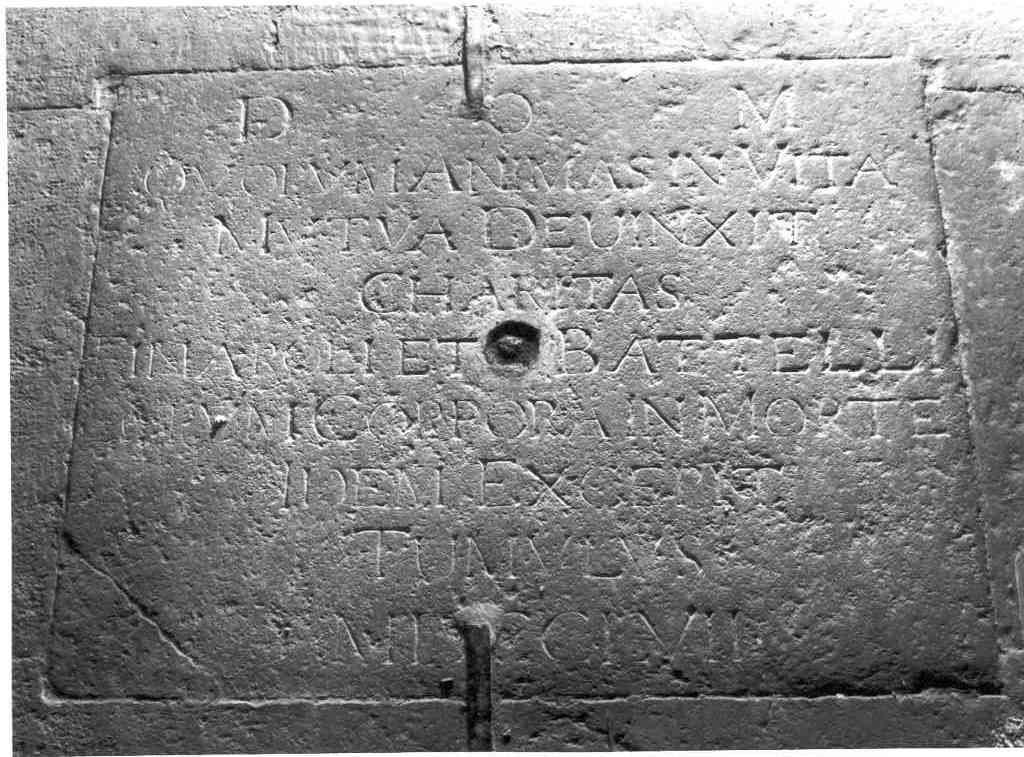 lapide tombale - ambito laziale (seconda metà sec. XVIII)