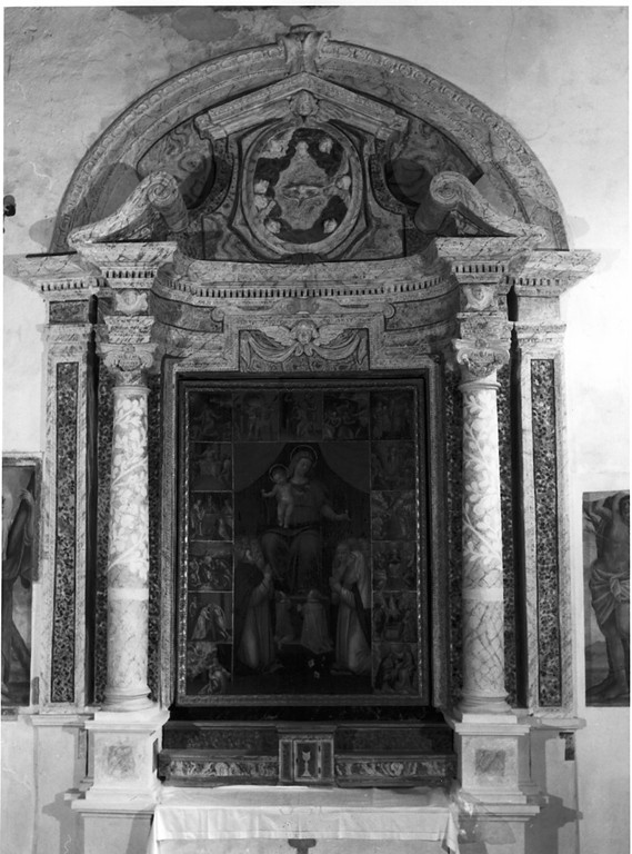 colomba dello Spirito Santo e cherubini (altare) - ambito laziale (fine/inizio secc. XVI/ XVII)