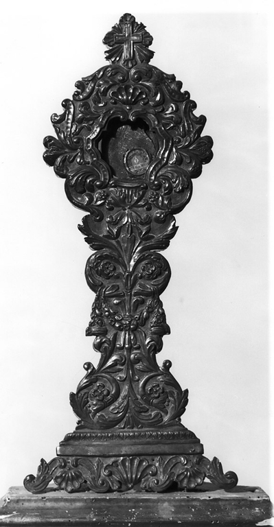 reliquiario - a ostensorio - ambito laziale (sec. XVII)
