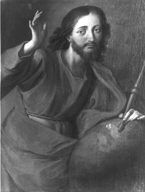 Cristo redentore con scettro e globo terrestre (dipinto) di Tirrito Fedele detto Fedele da San Biagio (seconda metà sec. XVIII)