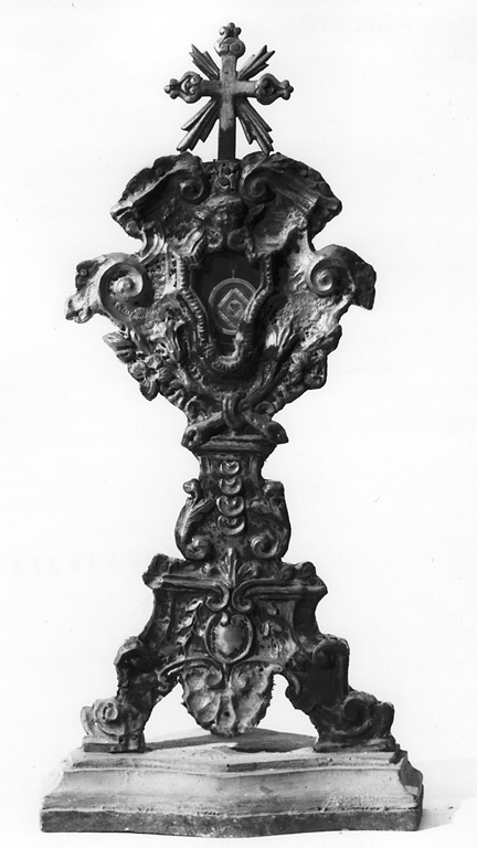 reliquiario - a ostensorio - ambito laziale (seconda metà sec. XVIII)