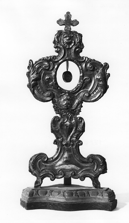 reliquiario - a ostensorio, serie - ambito romano (prima metà sec. XVIII)