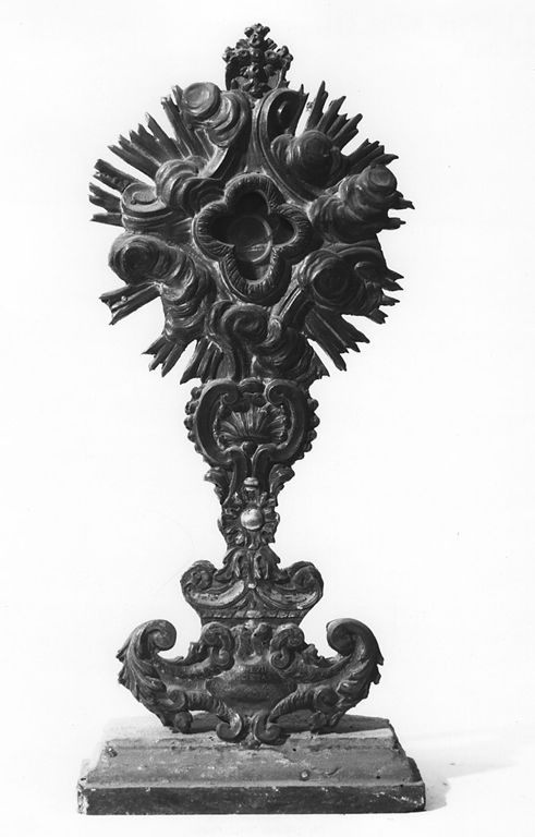 reliquiario - a ostensorio - ambito laziale (primo quarto sec. XVIII)