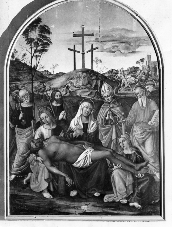 Cristo deposto dalla croce (dipinto) di Zelli Costantino di Jacopo (sec. XVI)