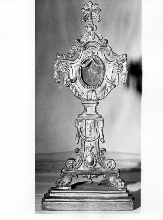 reliquiario - a ostensorio - manifattura laziale (inizio sec. XIX)