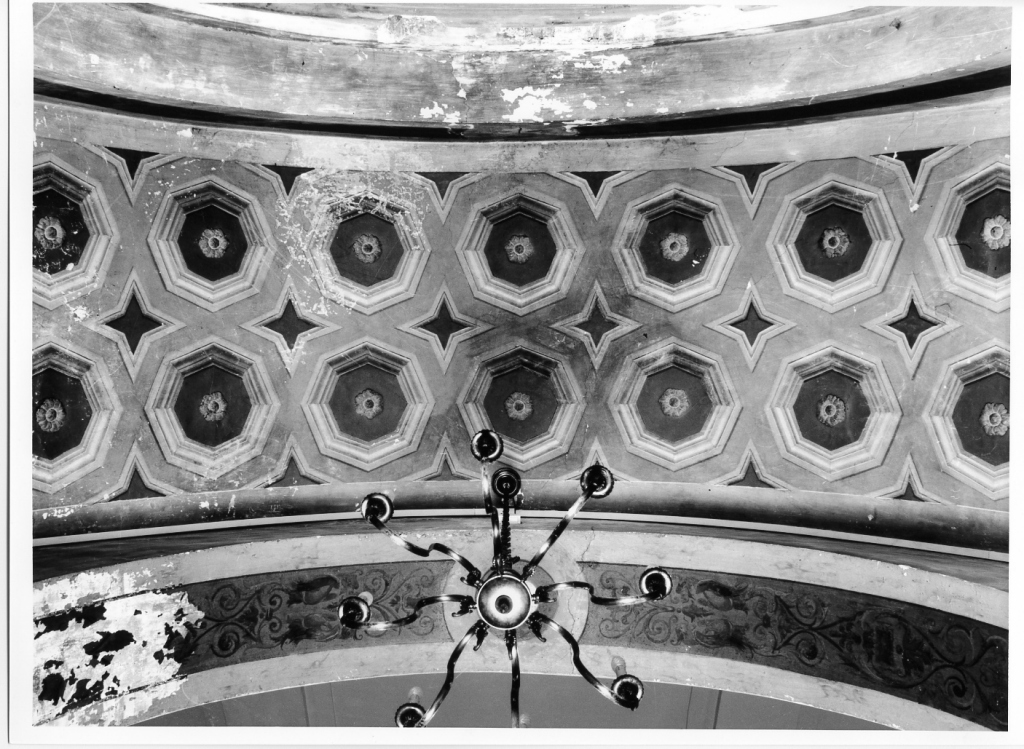 motivi decorativi a cassettoni (dipinto) - ambito laziale (fine/inizio secc. XVIII/ XIX)