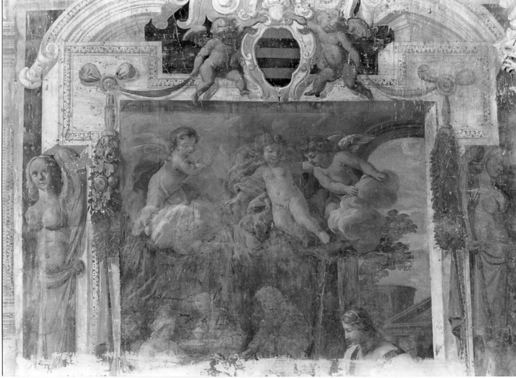 nascita di Maria Vergine (dipinto) di Romanelli Giovanni Francesco (sec. XVII)