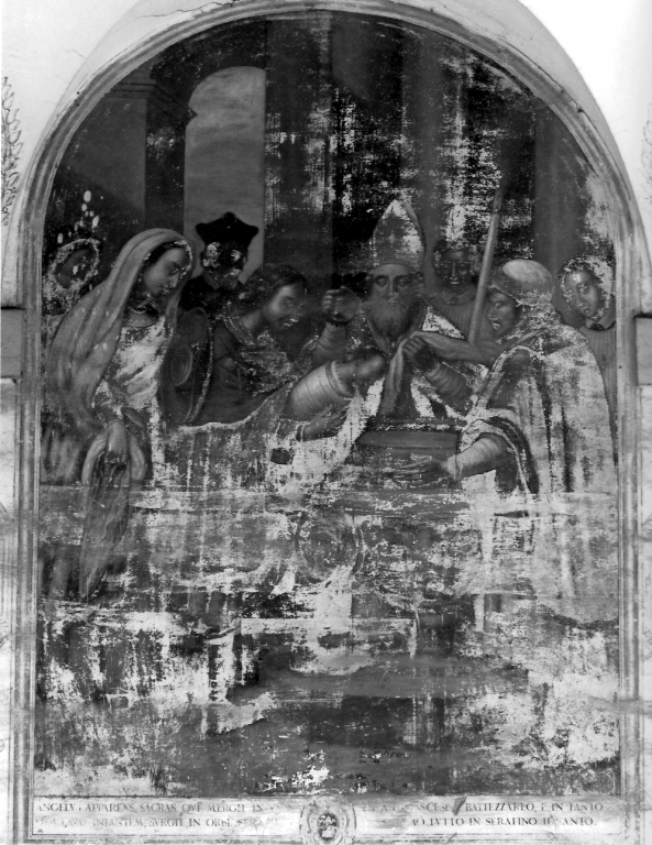 battesimo di San Francesco d'Assisi (dipinto, ciclo) - ambito laziale (fine sec. XVII)