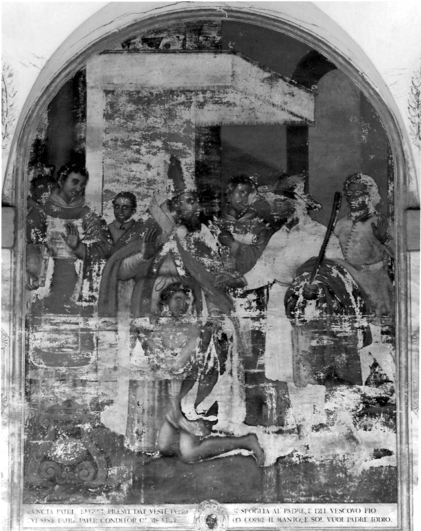 San Francesco d'Assisi rinuncia ai beni del padre (dipinto, ciclo) - ambito laziale (fine sec. XVII)