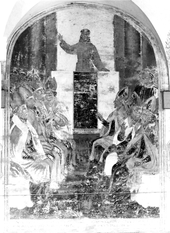 episodio francescano (dipinto, ciclo) - ambito laziale (fine sec. XVII)