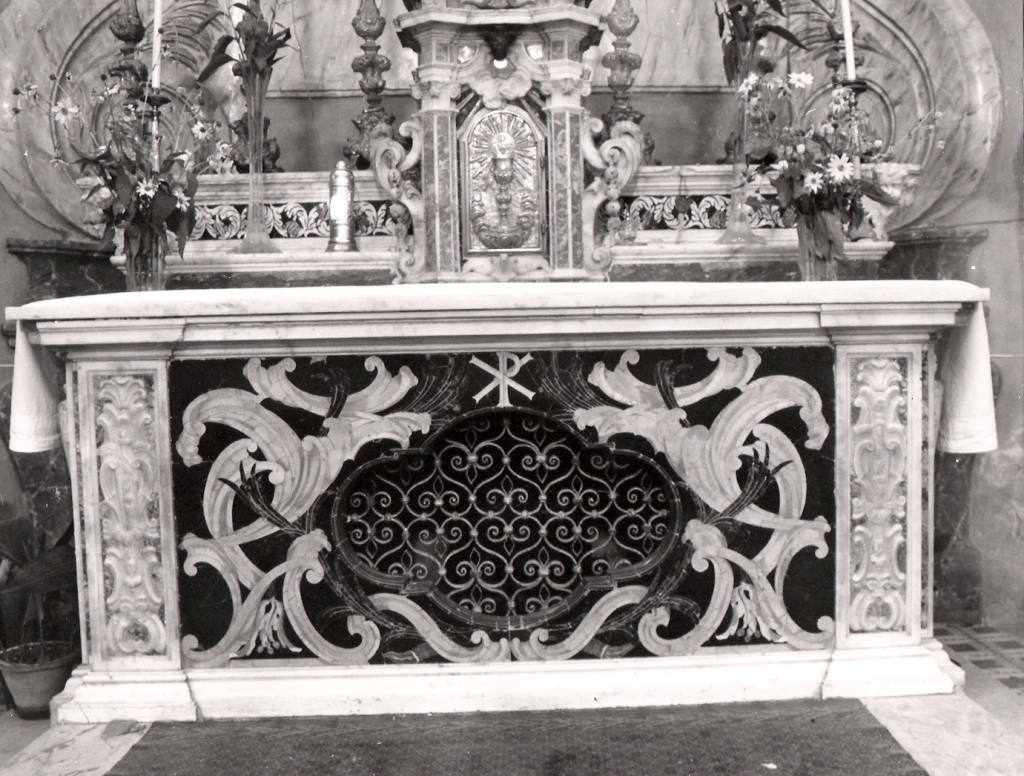 paliotto, elemento d'insieme - ambito laziale (prima metà sec. XVIII)