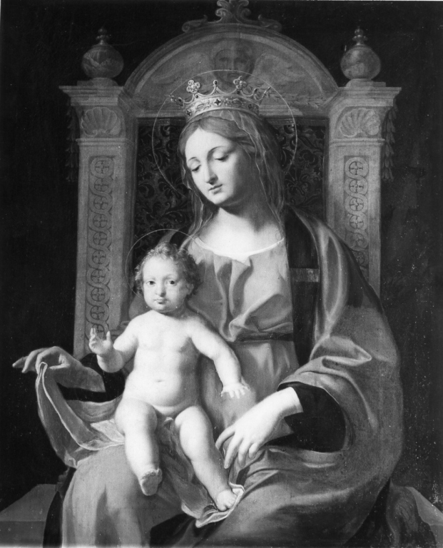 Madonna in trono con Bambino (dipinto) - ambito laziale (fine sec. XV)