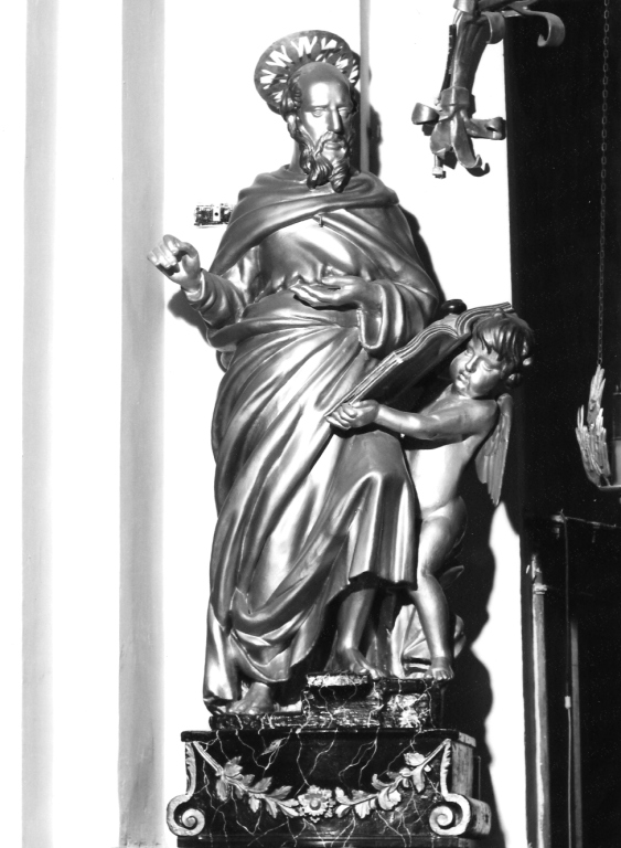 San Matteo e l'angelo (statua) - ambito laziale (sec. XVIII)