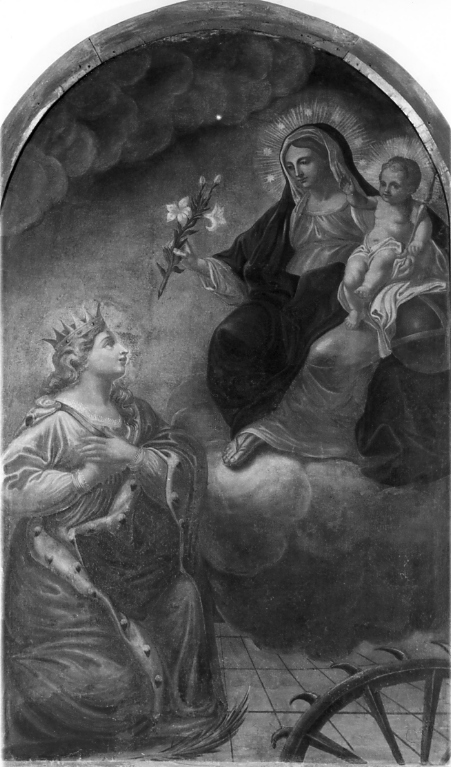 Madonna con Bambino e Santa Caterina d'Alessandria (dipinto) - ambito laziale (seconda metà sec. XVIII)