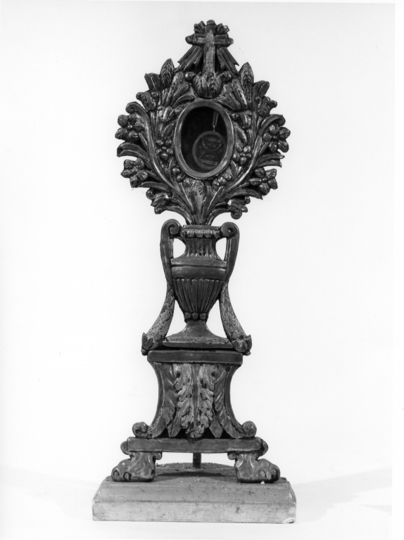 reliquiario - a ostensorio - ambito laziale (seconda metà sec. XIX)