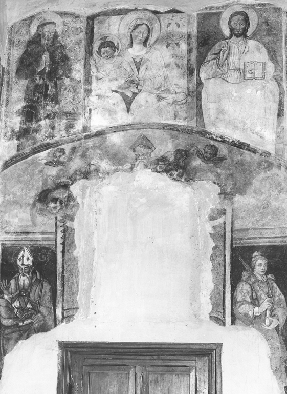 Madonna con Bambino in trono (dipinto) - ambito italiano (sec. XV)