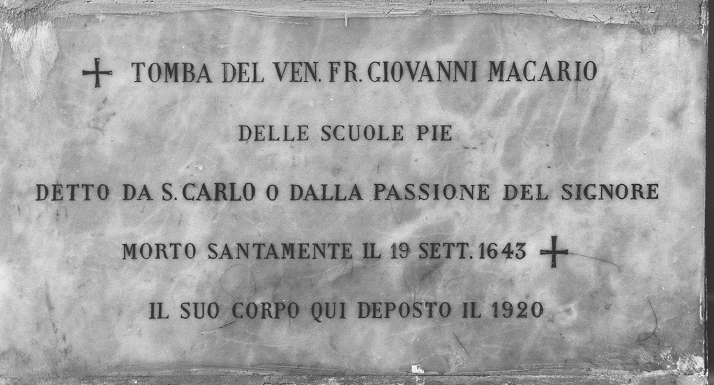 lapide - ambito italiano (sec. XX)