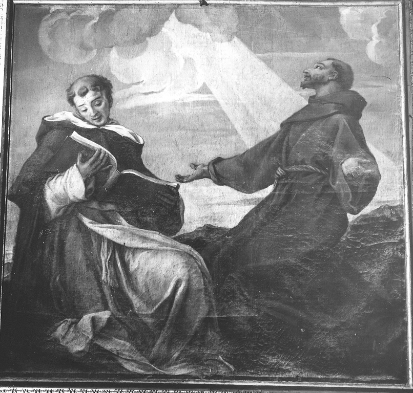 San Domenico e San Francesco (dipinto) di Gaulli Giovanni Battista detto Baciccio (sec. XVII)