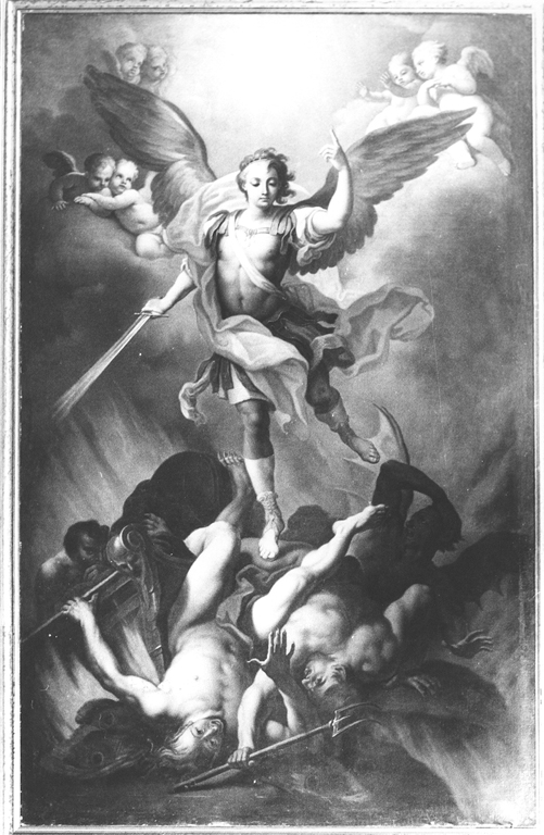 San Michele Arcangelo (dipinto) di Conca Giovanni (attribuito) (sec. XVIII)