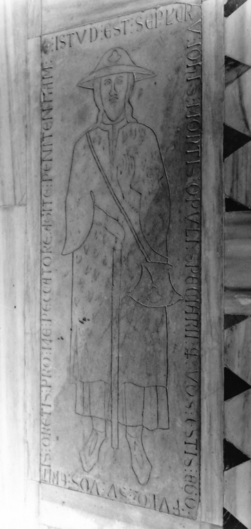 Ritratto funerario di Giovanni da Montopoli (lastra tombale) - bottega romana (fine sec. XIII)
