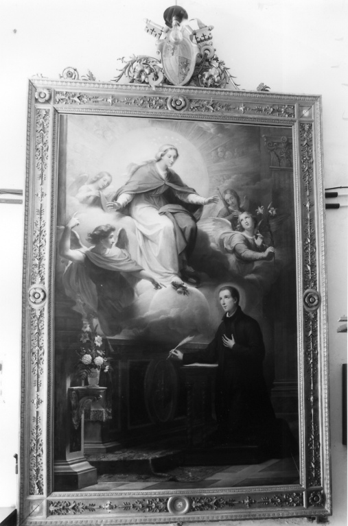 Apparizione della Madonna a San Giovanni Berchmans (dipinto) di Gagliardi Pietro (sec. XIX)