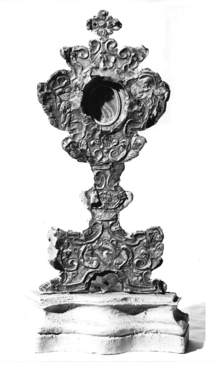 reliquiario - a ostensorio - ambito laziale (secc. XVIII/ XIX)