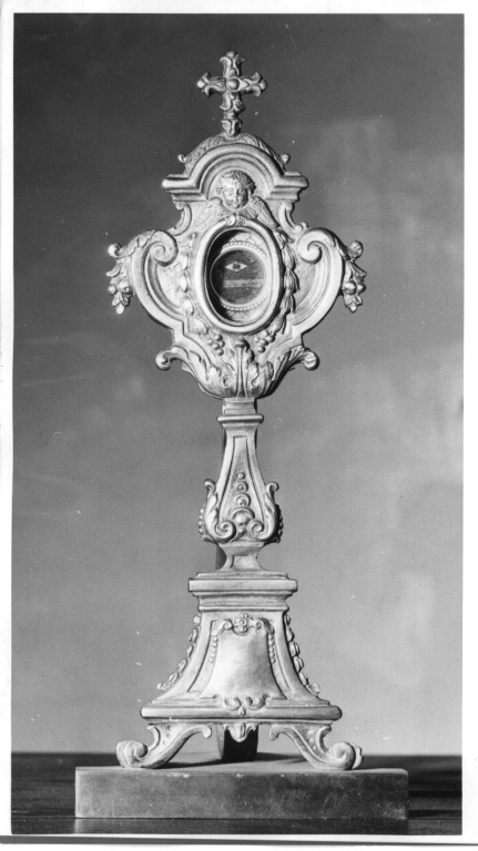 reliquiario - a ostensorio - ambito laziale (sec. XIX)