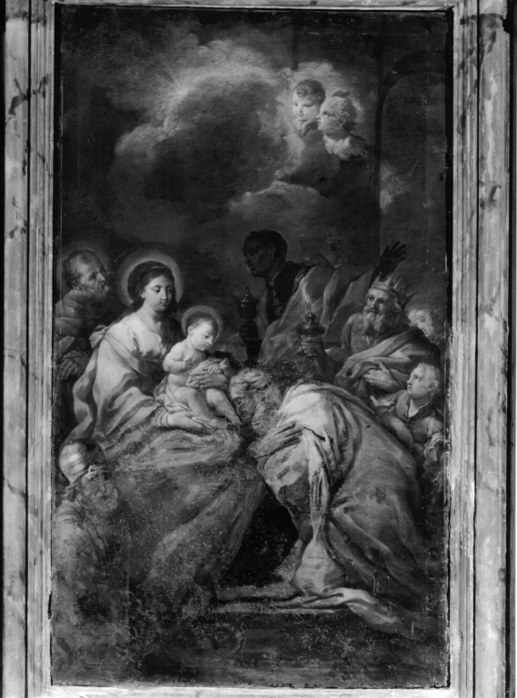 adorazione dei Re Magi (dipinto) - ambito italiano (fine/inizio secc. XVII/ XVIII)