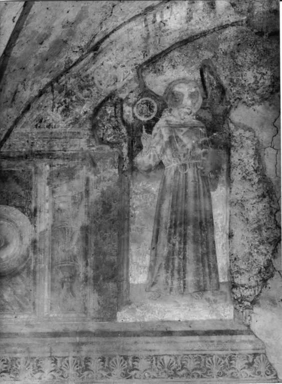 San Bernardino da Siena (dipinto, complesso decorativo) di Velandi Domenico (attribuito) (secc. XV/ XVI)