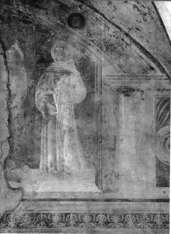 San Giovanni Evangelista e Sant'Antonio da Padova (dipinto, complesso decorativo) di Velandi Domenico (attribuito) (secc. XV/ XVI)