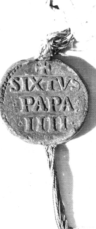 bolla papale - ambito romano (sec. XV)