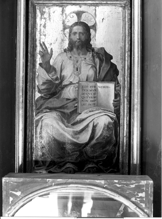 Il Redentore, Cristo redentore benedicente (dipinto) di Bonaccorsi Pietro detto Perin del Vaga (prima metà sec. XVI)
