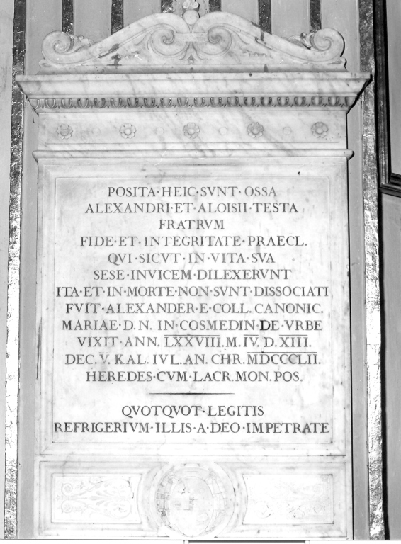 monumento funebre - a lastra - ambito romano (sec. XIX)