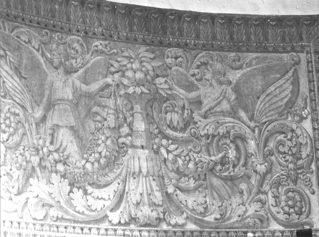 motivi decorativi fitomorfi con figure alate (dipinto) di Panzavolta Domenico (prima metà sec. XIX)