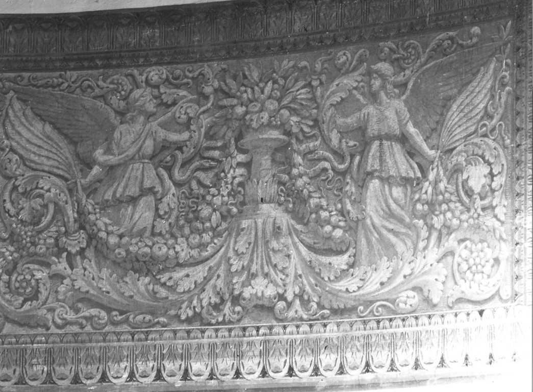 motivi decorativi fitomorfi con figure alate (dipinto) di Panzavolta Domenico (prima metà sec. XIX)