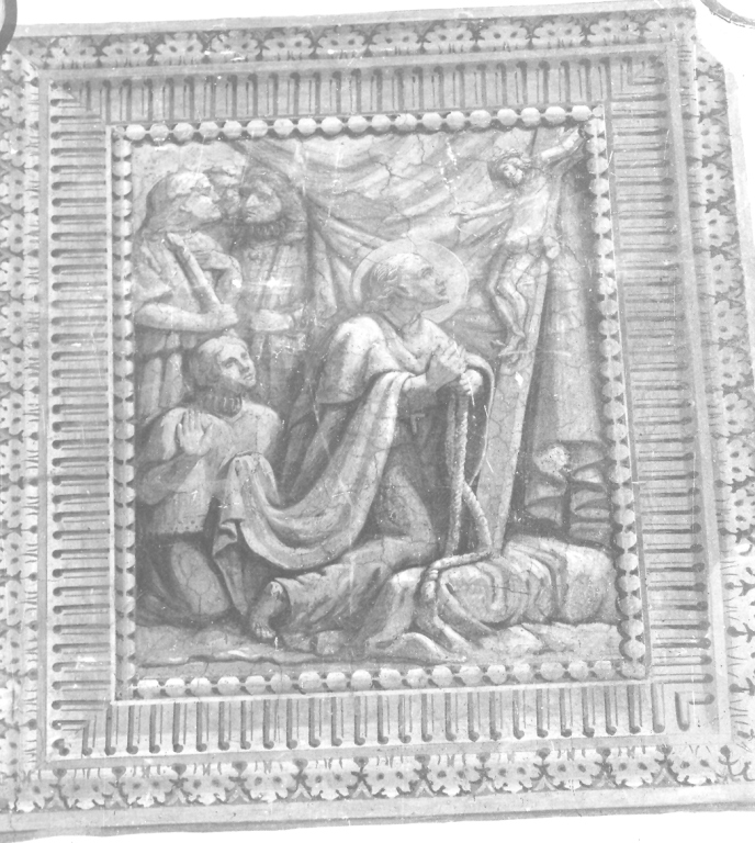 San Carlo Borromeo in adorazione della croce (dipinto) di Della Valle Giuseppe (prima metà sec. XIX)