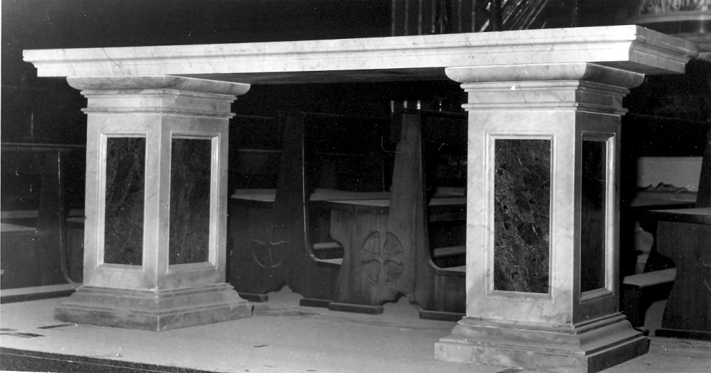 altare - a mensa - ambito romano (sec. XVIII, sec. XX)