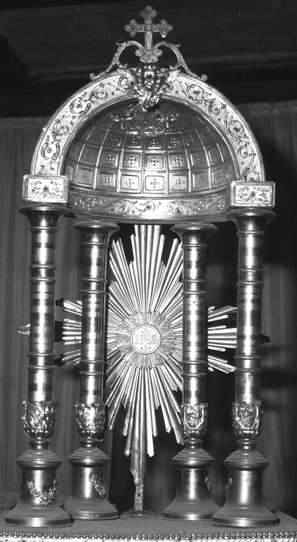 tronetto per esposizione eucaristica - ambito romano (seconda metà sec. XIX)