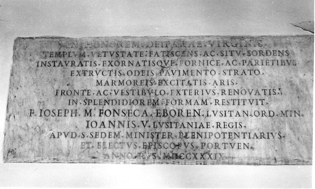 lapide documentaria - ambito laziale (sec. XVIII)