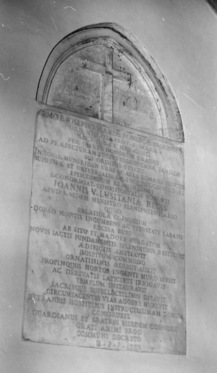 lapide commemorativa - ambito romano (sec. XVIII)