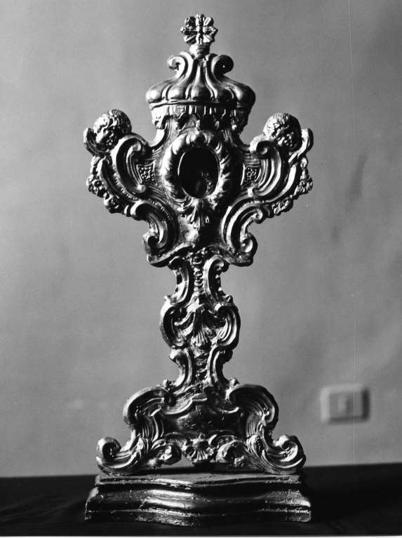 reliquiario - a ostensorio - ambito laziale (sec. XVIII)