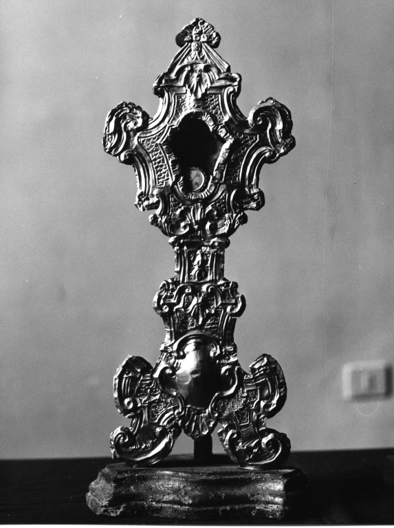 reliquiario - a ostensorio - ambito laziale (sec. XVIII)