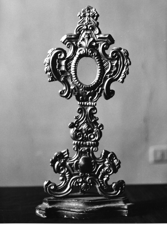 reliquiario - a ostensorio - ambito laziale (sec. XVIII)