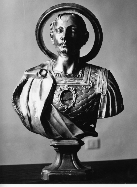 reliquiario - a busto - ambito laziale (fine/inizio secc. XVII/ XVIII)