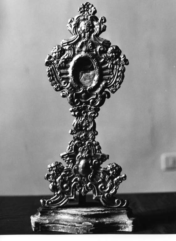 reliquiario - a ostensorio - ambito laziale (sec. XVIII)