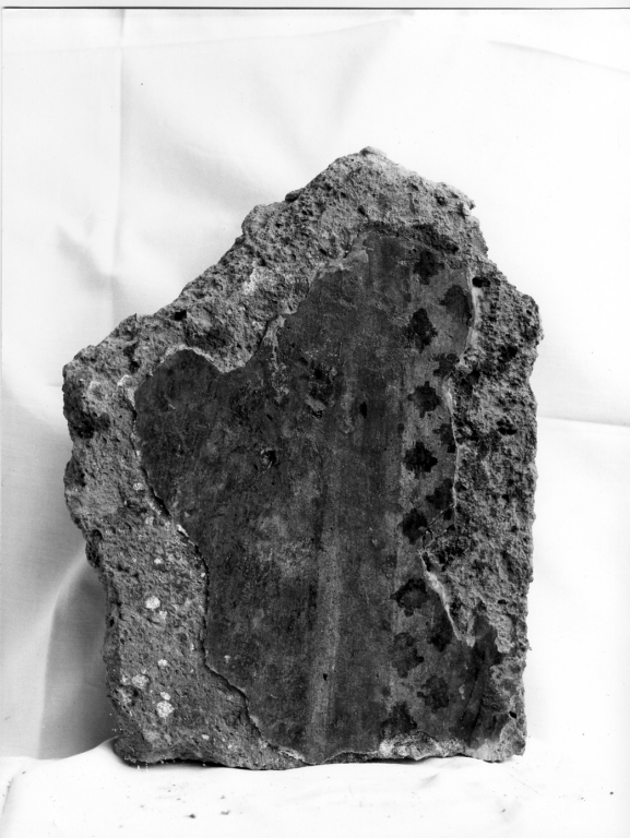 dipinto, frammento - ambito laziale (sec. IX)